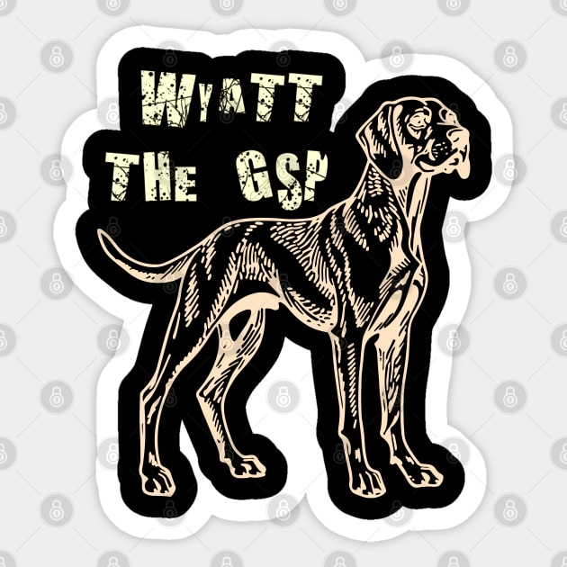 Wyatt the GSP Sticker by TaansCreation 